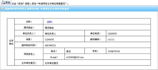 申請項(xiàng)目合作單位審查意見