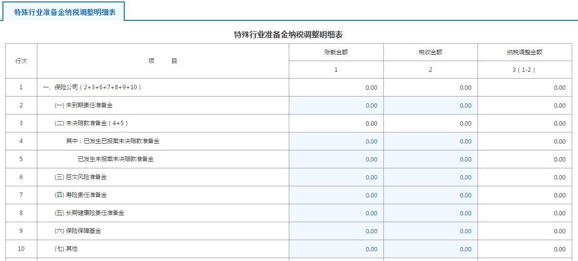 A107010免稅、減計收入及加計扣除優(yōu)惠明細表