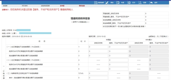 按需填寫附列資料和減免稅明細(xì)表