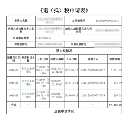 退（抵）稅申請(qǐng)書(shū)