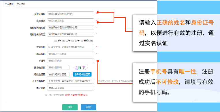 個人注冊