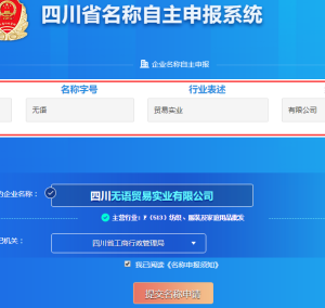 四川省名稱(chēng)自主申報(bào)系統(tǒng)企業(yè)名稱(chēng)自主申報(bào)操作流程說(shuō)明