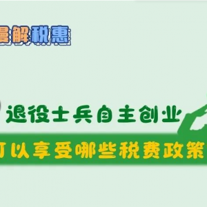 一圖說明：退役士兵自主創(chuàng)業(yè)可以享受哪些稅費優(yōu)惠政策？