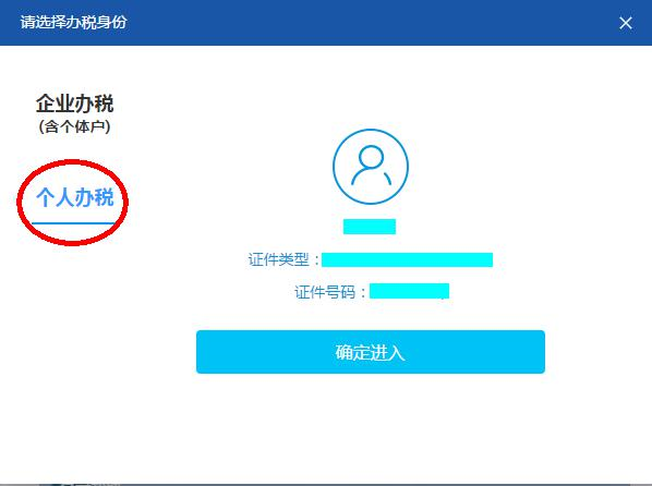選擇個(gè)人辦稅身份