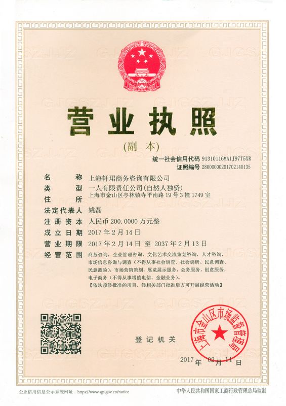 轉(zhuǎn)讓一商務(wù)咨詢公司 成立一年 未運營 注冊認(rèn)繳200萬(1000)